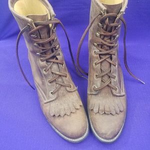 Vintage Laredo leather kiltie lacer roper boots